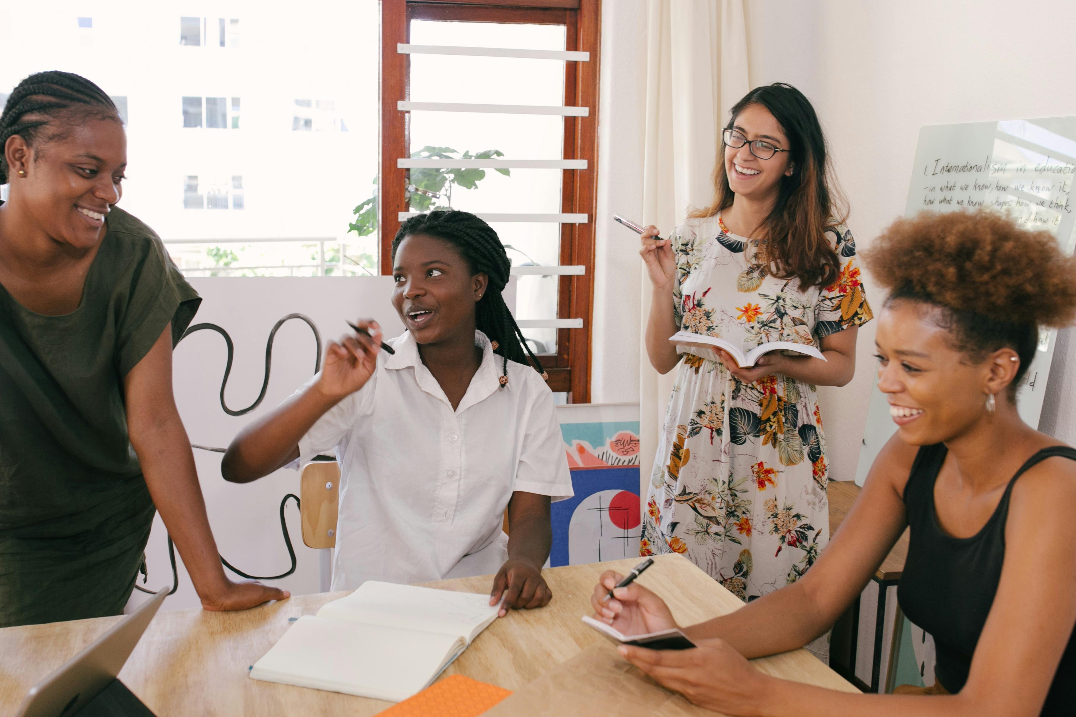 Diverse group of professionals collaborating